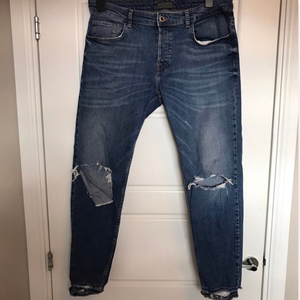 Zara Ripped Slim Fit Jeans